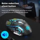 Тихая игровая беспроводная мышь Bluetooth/беспроводное соединение 2,4 ГГц с аккумулятором, с RGB подсветкой для ПК, ноутбуков, планшетов, черная - изображение 5
