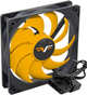 Вентилятор Frime FYF120 3Pin 120 мм Black/Yellow (FYF120HB3) - изображение 1