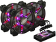 Набор вентиляторов Frime RGB + Fun hub + ДУ Frime Iris Flicker KIT (IRISFLICKERKIT) - изображение 2
