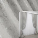 Комплект готовых штор VR-Textil Лен мрамор Pavliani № 1179ш Серый 100х270 см 2 шт (31-461) - изображение 1
