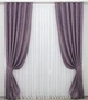 Комплект готовых штор VR-Textil Лен мрамор Pavliani № 1171ш Фиолетовый 150х270 см 2 шт (33-0007) - изображение 2