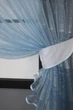 Кухонні шторки VR-Textil № 101к з підв'язками молочний з блакитним 330х170 см (52-0308) - зображення 3