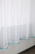 Кухонний ламбрекен VR-Textil № 107к з тюлю білий із бірюзовим 200х170 см (52-0394) - зображення 6