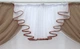 Кухонный ламбрекен VR-Textil № 107к с тюлью какао с белым 200х170 см (52-0393) - изображение 5