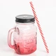 Стеклянная банка с ручкой Mason Jar Красная, 450 мл - изображение 1