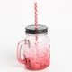 Стеклянная банка с ручкой Mason Jar Красная, 450 мл - изображение 3