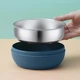 Круглый герметичный ланч бокс со столовыми приборами Bowl, 500 мл - синий - изображение 3