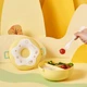 Круглий ланч бокс із приладами Donut 1000 мл, жовтий - зображення 2