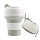 Складная кружка 350 мл, eco cup с карабином, серая - изображение 1