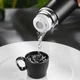 Металевий термос Mini ring cup із кришкою-чашкою, 500 мл - чорний - зображення 2
