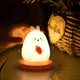 Детский аккумуляторный LED ночник на подставке - Зайчик - изображение 2