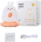 Детский аккумуляторный LED ночник на подставке - Зайчик - изображение 4