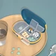 Таблетница с делителем для таблеток на 4 ячейки Cutter box, синяя - изображение 3