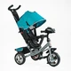 Детский трехколесный велосипед Best Trike 6588 пена/фара, с родительской ручкой (Бирюзовый) - изображение 1