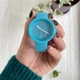 Женские силиконовые часы-конструктор actimer, голубой ремешок, циферблат Mate blue - изображение 1