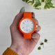 Женские силиконовые часы-конструктор actimer, оранжевый ремешок, циферблат White time - изображение 1