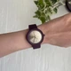 Женские силиконовые часы-конструктор actimer, бордовый ремешок, циферблат Metallic wine - изображение 2