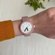 Женские силиконовые часы-конструктор actimer, пудровый ремешок, циферблат black time - изображение 2