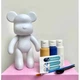 Флюидный медвежонок fluid bear bearbrick, 23 см, с красками BLUE - изображение 3