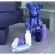 Флюидный медвежонок fluid bear bearbrick, 23 см, с красками BLUE - изображение 1