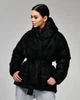 Жіноча куртка з поясом X-Woyz LS-8881-81 L чорний - изображение 3