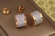 Серьги гвоздики Xuping Jewelry бомонд с родием 12 мм золотистые - изображение 2
