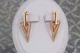 Сережки Xuping Jewelry подвійний спис 3,5 см золотисті - зображення 1