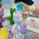 Флюидный медвежонок Punk Fluid Bear Bearbrick с красками, набор для творчества сделай сам DIY мишка 33 см - изображение 11