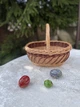 Плетеная корзинка среднего размера из лозы - изображение 3