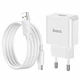 Зарядний пристрій Hoco C106A Leisure single port + Type-C Cable White - изображение 5