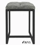 Табурет кованый LOFT AVVS tech 45х30х30 см Черный/Велюр Серый - изображение 1