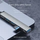 USB-хаб ORICO AH-W13F USB Type-C to USB 3.0 + 2.0 hub 15см портативний тонкий концентратор - зображення 3