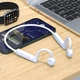 Бездротові водонепроникні кісткові навушники Bluetooth 5.1 з мікрофоном білі "G" (79458992) - зображення 2