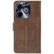 Чохол-книжка Crazy Horse Clasic для Infinix Hot 40i Brown (Front) (55428) - зображення 3
