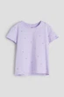 Футболка для дівчинки фіолетова в серця H&M 134-140см (400095187) - зображення 1