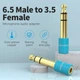 Адаптер Vention 6.35mm Male to 3.5mm Female Audio Adapter Blue Aluminum Alloy Type (VAB-S01-L) (VAB-S01-L) - зображення 4