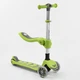 Детский самокат 2в1 Best Scooter T-07196 Салатовый с сиденьем складной конструкцией и подсветкой - изображение 1