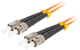 Patchcord optyczny Lanberg ST/UPC - ST/UPC 50/125 OM2 Duplex 15 m Orange (FO-STST-MD21-0150-OG) - obraz 1