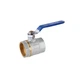Кран кульовий Valves 1 1/2" ВВ, латунний, PN30, ручка-важіль, нікельований - изображение 1