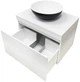 Тумба подвесная ADAMANT Astra W 70 с умывальником Kreis Black Matte/White Glossy - изображение 2