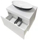 Тумба подвесная ADAMANT Astra W 70 с умывальником Andere New Black Matte/White Glossy - изображение 2