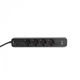 Сетевой удлинитель VIDEX ONCORD з/з 4п 3м (3x1.5мм) 3.4А USB(QC3.0) +USB-C(PD18W) с кнопкой Black - изображение 5