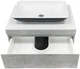 Тумба подвесная ADAMANT Astra G 70 с умывальником Lower New Black Matte/White Glossy - изображение 4