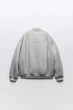 Трикотажный бомбер Zara 1165/735 M Серый - изображение 6