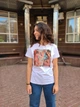 Футболка жіноча біла TiBi print Пабло Пікассо "Авіньйонські панянки" L - зображення 2