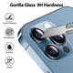 Защитное стекло Epik Metal Classic на камеру (в упак.) для Apple iPhone 15 Pro (6.1") / 15 Pro Max (6.7") Черный / Black - изображение 4