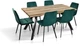 Стол МіксМеблі Метрополь MDF 160 х 160 х 90 см Натуральный + Черный (А0054748) - изображение 2