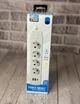 Подовжувач мережевий фільтр 2м на 4 розетки 2 USB та 1 Type-C 2м Q603 білий - зображення 5