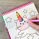 Книжка-розмальовка Ses Creative Єдиноріжки 15 аркушів для розфарбовування + 40 стікерів з блискітками (8710341001117) - зображення 3