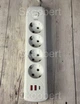 Мережевий подовжувач Q603 (4 розетки, 2 х USB, 1 х USB Type-C, 2500 Вт) - Білий - зображення 2